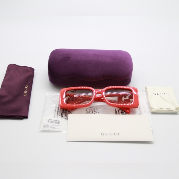 NEW GUCCI GG1325S 005 SQUARE RED WOMEN SUNGLASSES GUCCI - Picture 14 of 15